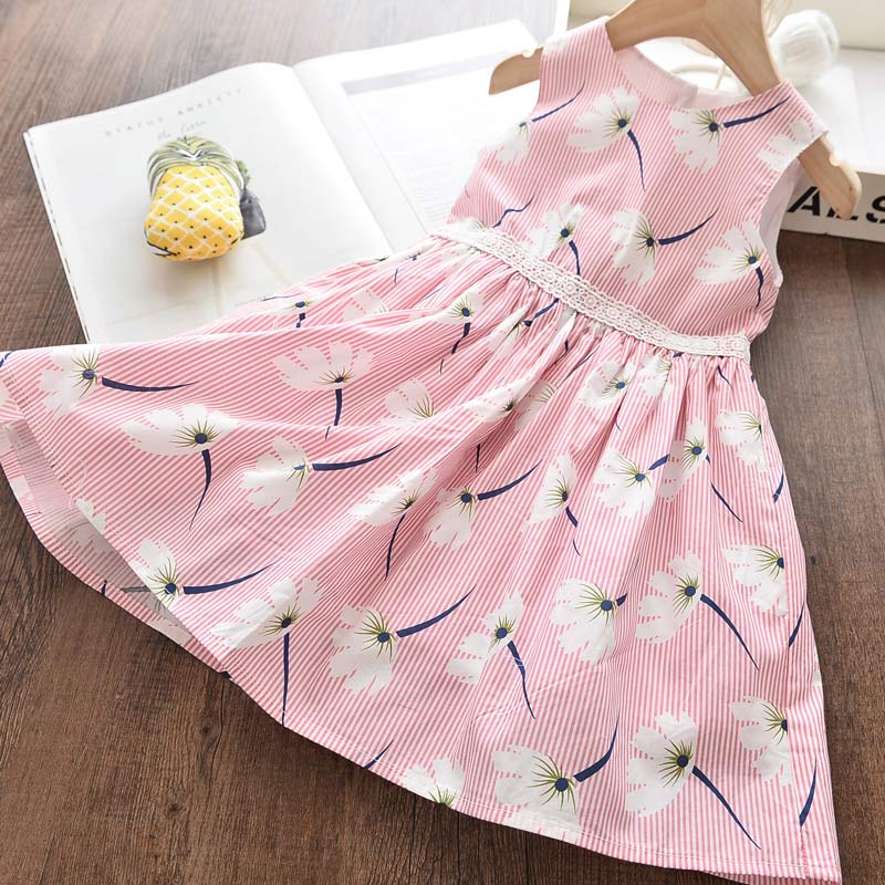 Girls Summer Floral Printed Dress