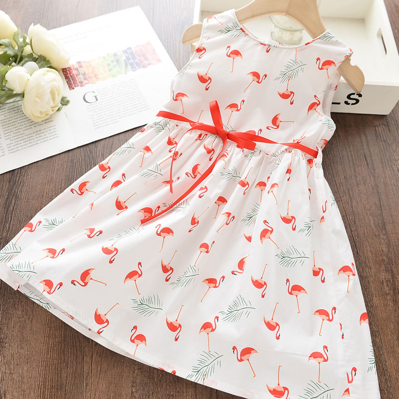 Girls Summer Floral Printed Dress