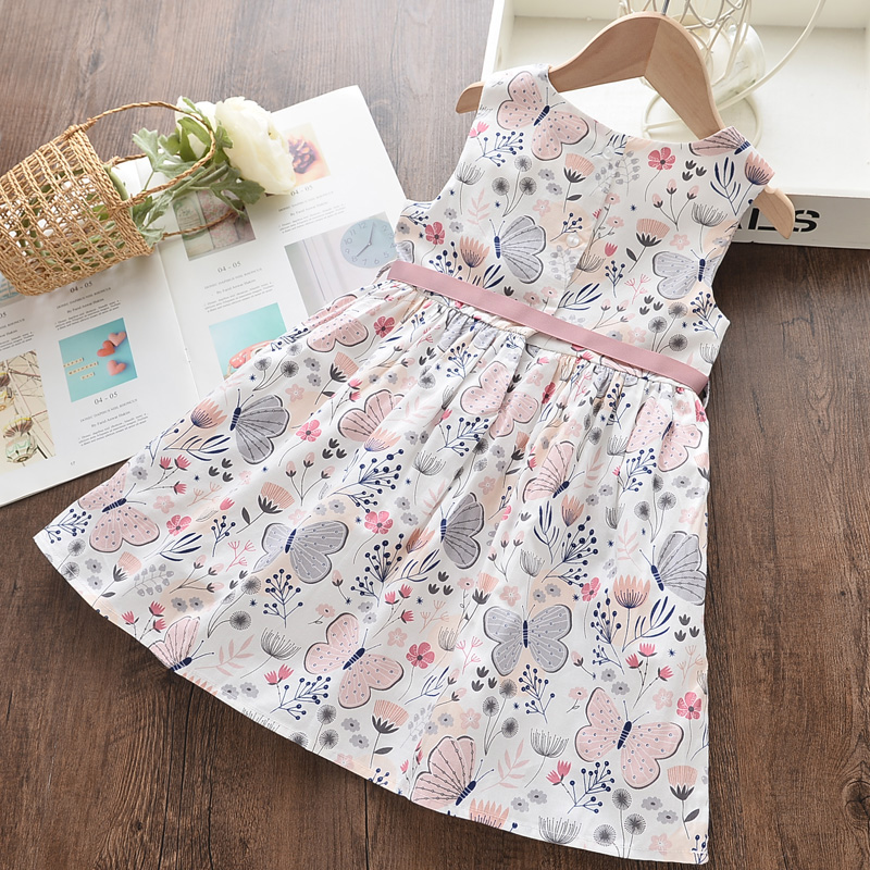 Girls Summer Floral Printed Dress