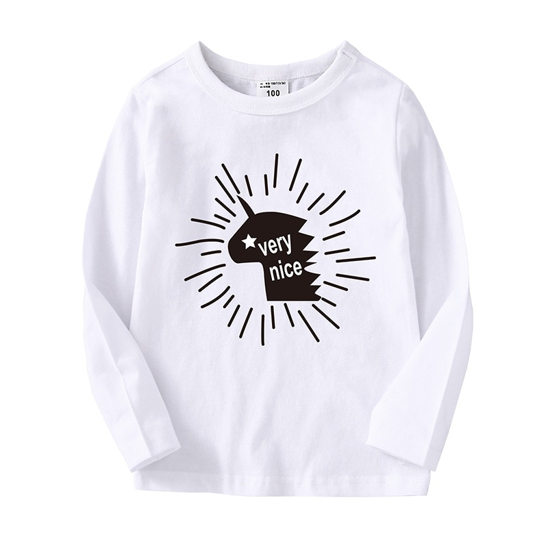 Boys Loose Printed Long-Sleeved T-Shirt