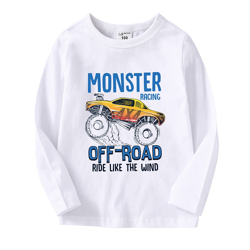 Boys Loose Printed Long-Sleeved T-Shirt