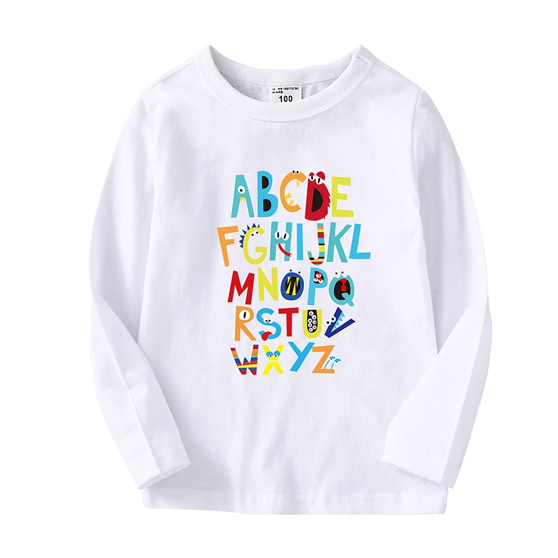 Boys Loose Printed Long-Sleeved T-Shirt