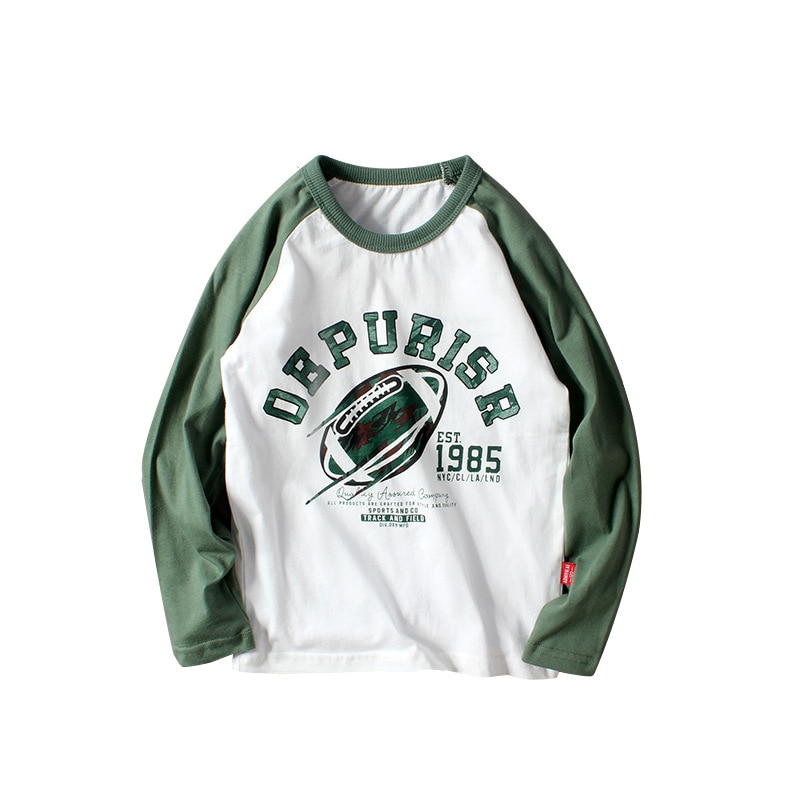 Boy's Rugby Themed Long Sleeved T-Shirt