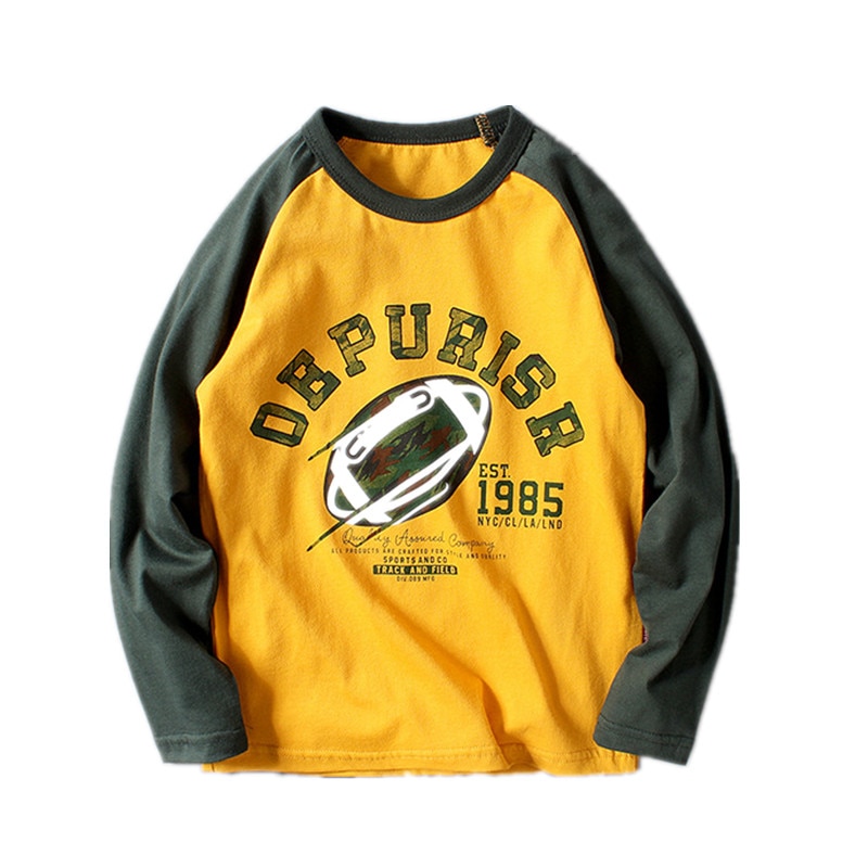 Boy's Rugby Themed Long Sleeved T-Shirt