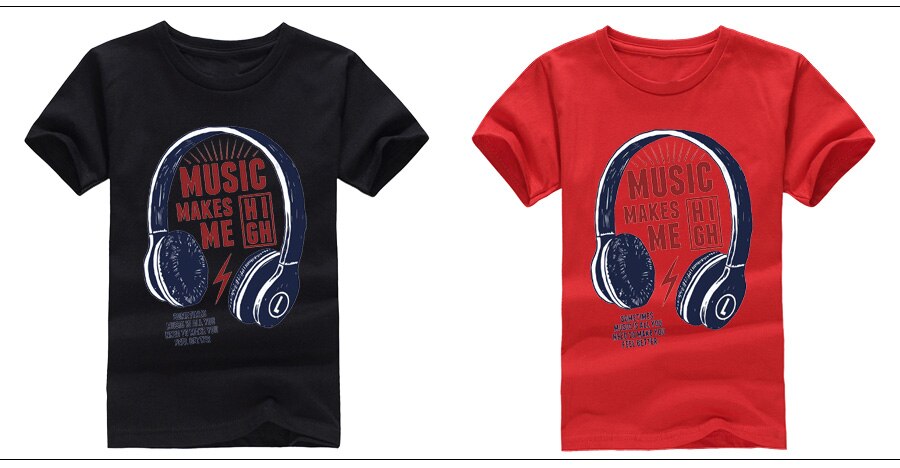 Boys Musical Pattern T-Shirt