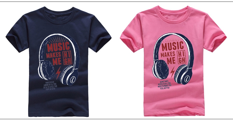 Boys Musical Pattern T-Shirt