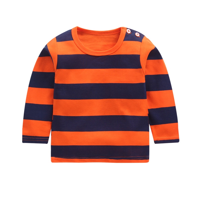 Striped Cotton Long Sleeve T-shirt for Boys