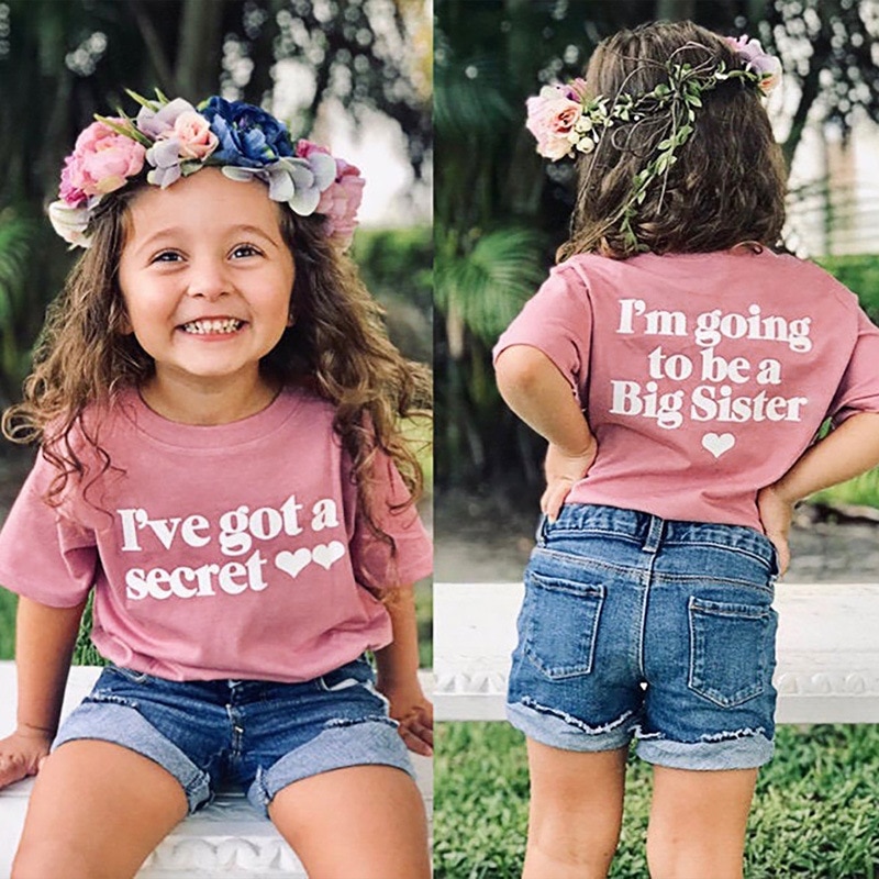 Girl's Fashion T-Shirt with O-Neck