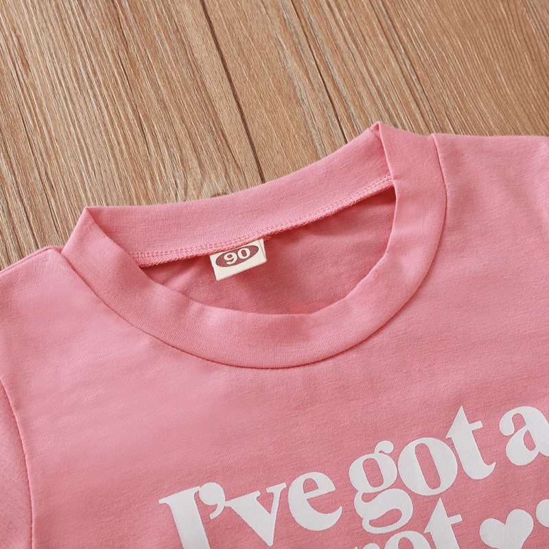 Girl's Fashion T-Shirt with O-Neck