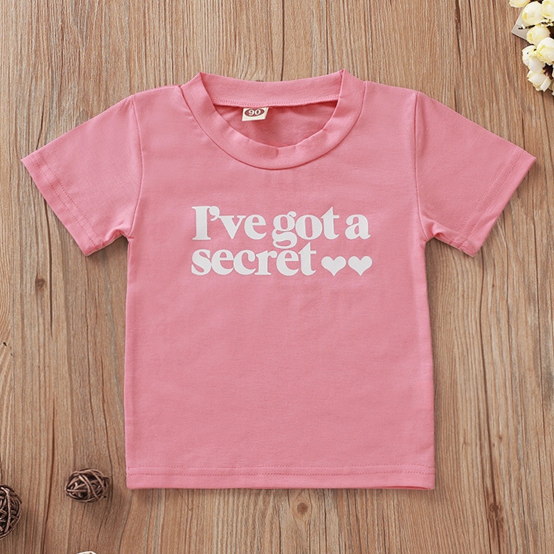 Girl's Fashion T-Shirt with O-Neck