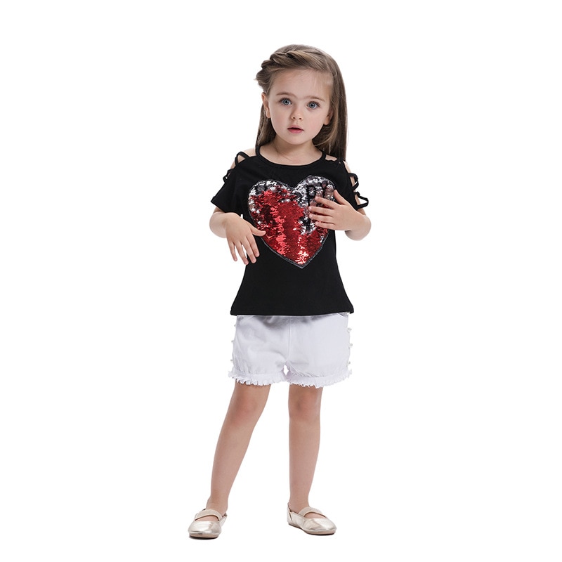 Girls' Short Sleeved Black T-Shirt