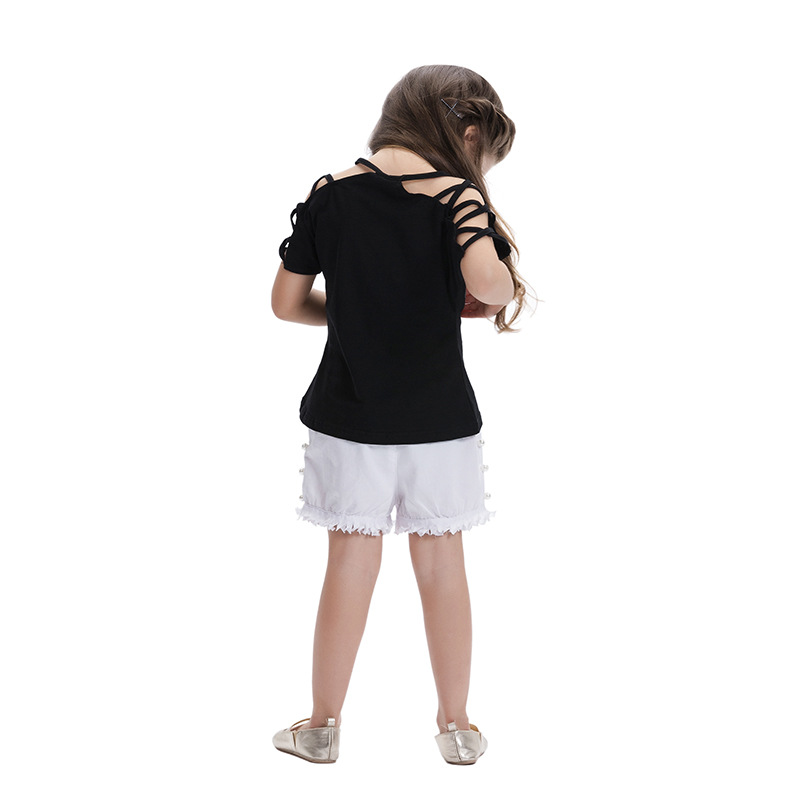 Girls' Short Sleeved Black T-Shirt