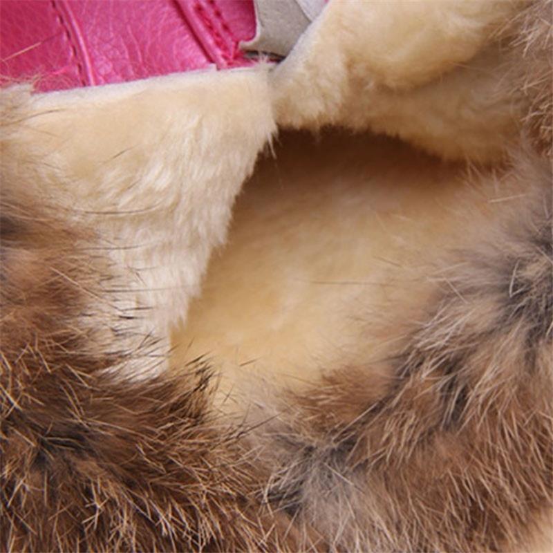 Kid's Rabbit Fur Winter Boots